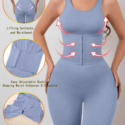Seamless Double-Layer Compression Bodysuit – 3D Bust Lift & High-Support Tummy Control Shapewear