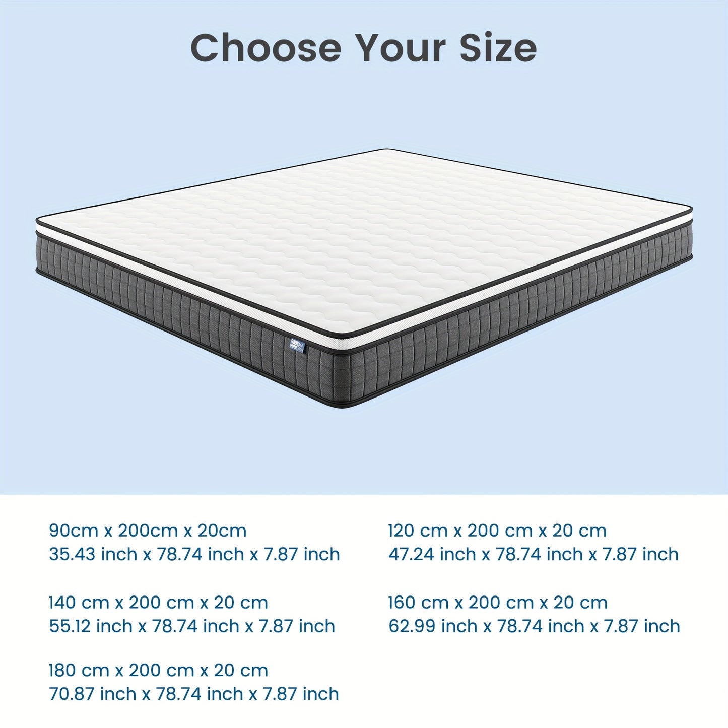 BedStory Mattress 180*200*20cm 20cm Height Body Posture Support