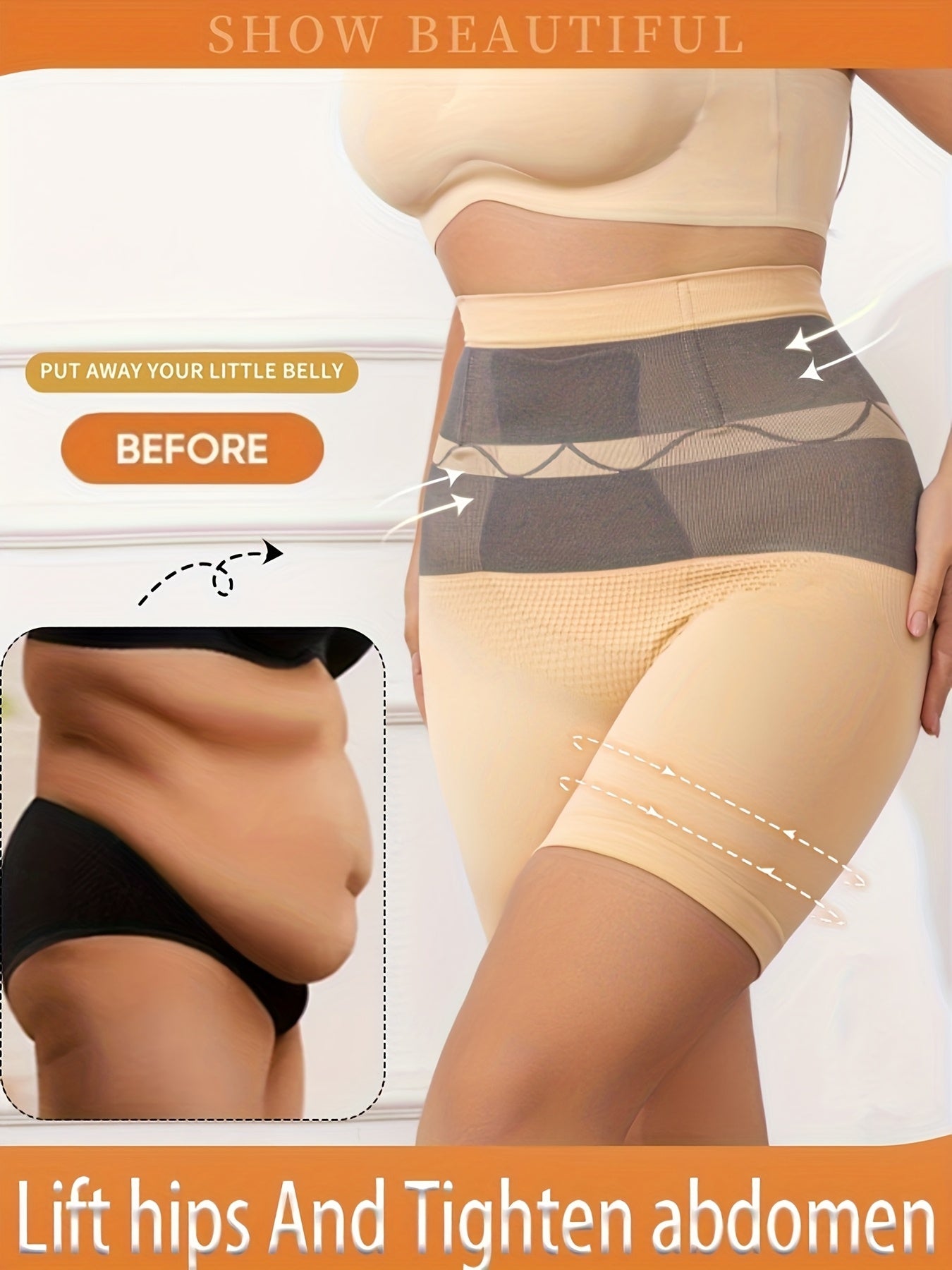 1PC Burning Thermal Pants – 3-Second Warming High-Waisted Shaping Shorts for Tummy Control & Lift