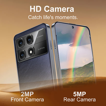 6.56-inch high touch screen, 2GB RAM+16GB ROM dual SIM card, 3000mAh battery, Type-C USB 2MP+16MP high-definition front and rear cameras