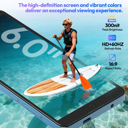 XGODY Android 15 Smartphone | 6.0" Touch Screen, 7GB RAM+32GB ROM, 4G LTE Dual SIM, Octa-Core Processor, 5MP+8MP Camera, Face Unlock, 3500mAh Battery