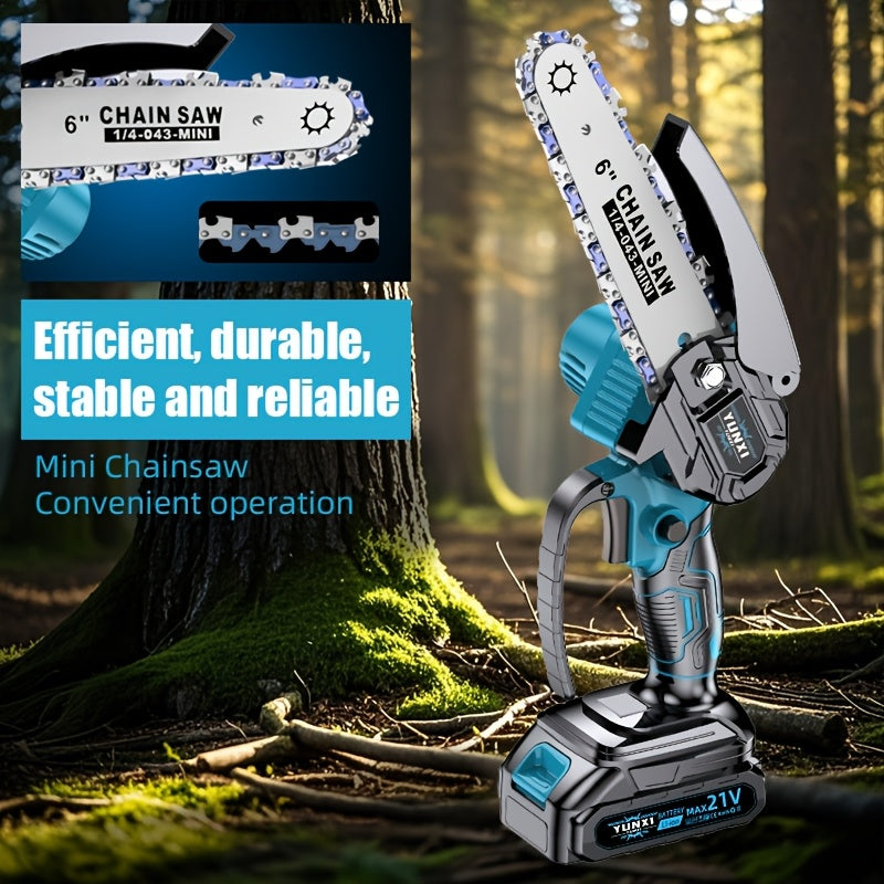 New Mini Chainsaw Wireless, Lightweight and Portable Handheld Electric Tree Cutting Machine