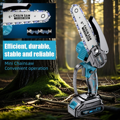 New Mini Chainsaw Wireless, Lightweight and Portable Handheld Electric Tree Cutting Machine