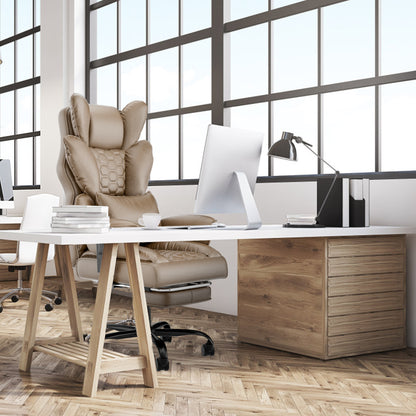Executive Office Chair with Footrest – Ergonomic Comfort for Work & Gaming
