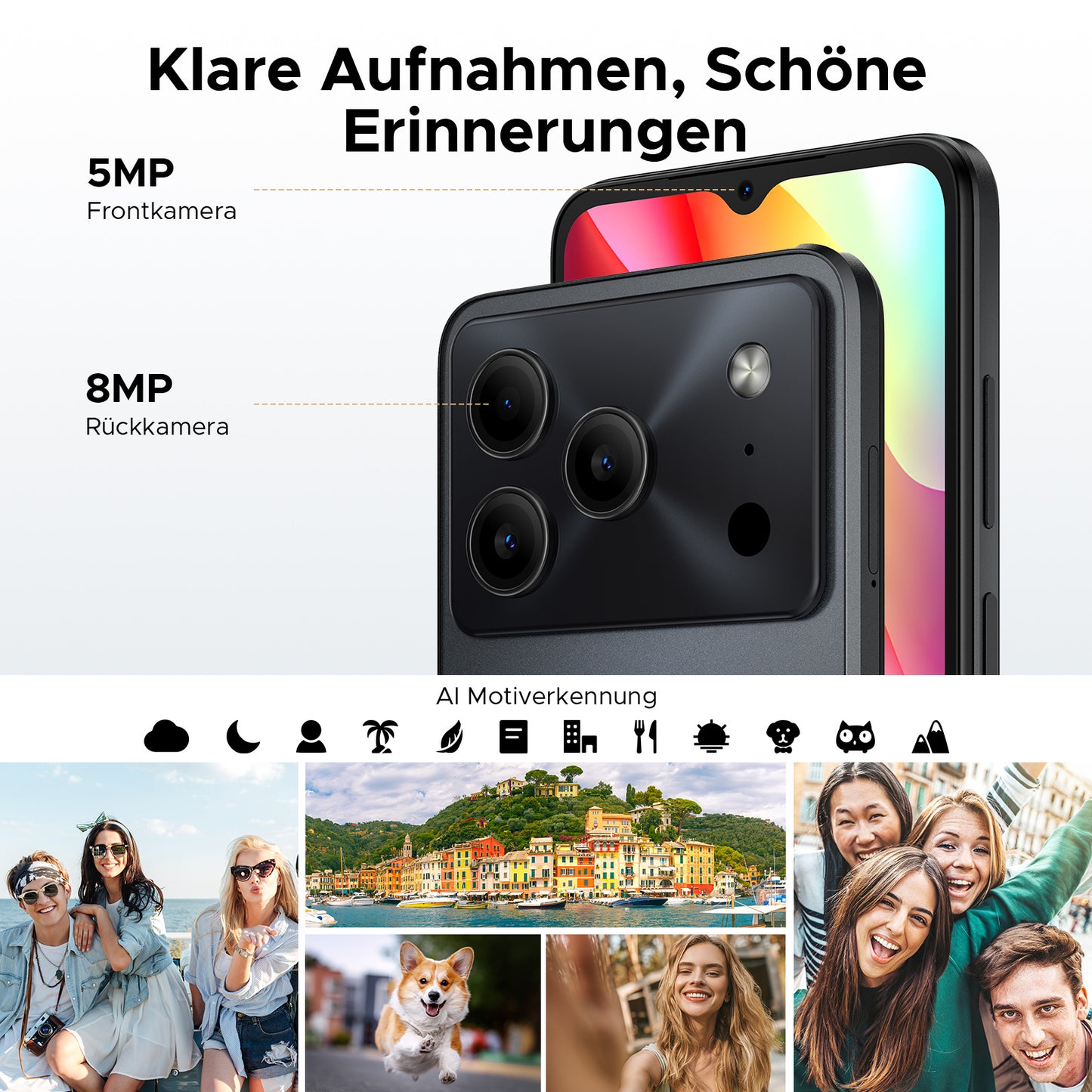 DOOGEE Note 56 Android 16 Smartphone, 6150Mah Battery, 8.45Mm Ultra-Thin + 6.56" HD + 90Hz, Octa Core, 24 GB(3+21)RAM + 64 GBROM 2TB TF, 4G Dual SIM, Face ID/GPS/OTG