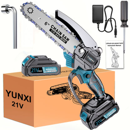 New Mini Chainsaw Wireless, Lightweight and Portable Handheld Electric Tree Cutting Machine