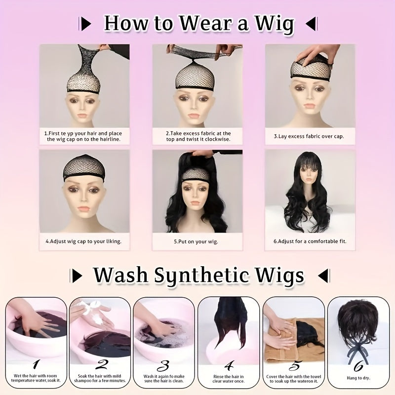 66.04 cm Long Body Wave Glam Wig for Women - Middle Parted, Wavy & Lustrous - Heat Styleable, Perfect for Christmas, Cosplay & Parties