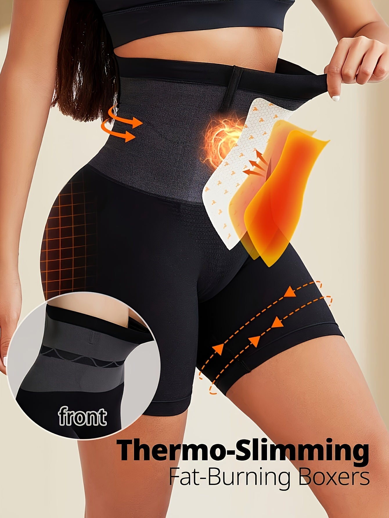 1PC Burning Thermal Pants – 3-Second Warming High-Waisted Shaping Shorts for Tummy Control & Lift