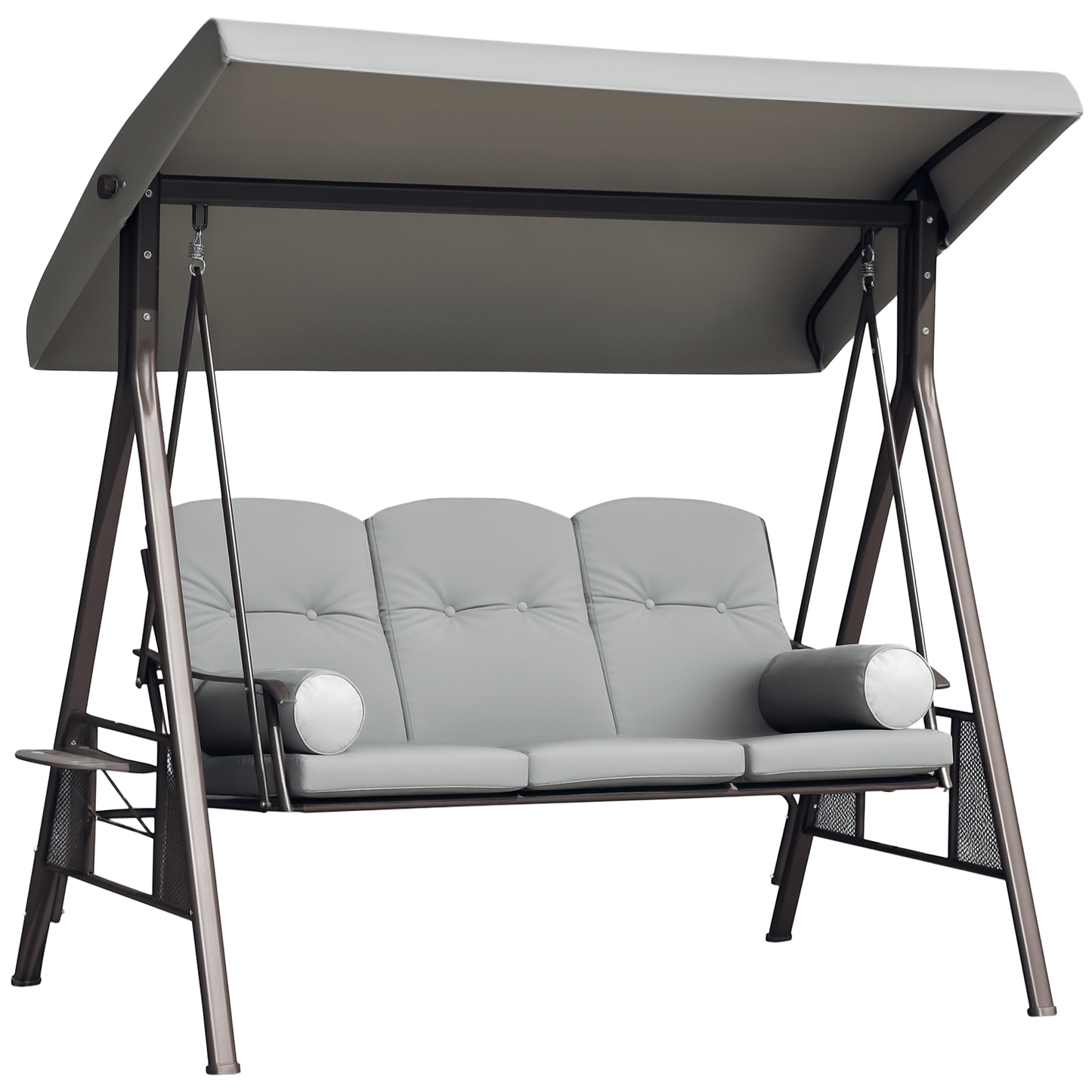 Heavy-Duty Outdoor Patio Swing Chair with Cup Holders & Cushions (360 kg Capacity)