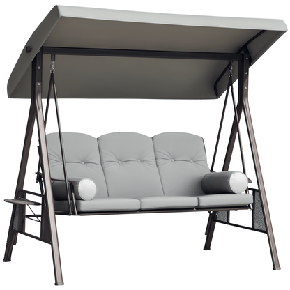 Heavy-Duty Outdoor Patio Swing Chair with Cup Holders & Cushions (360 kg Capacity)