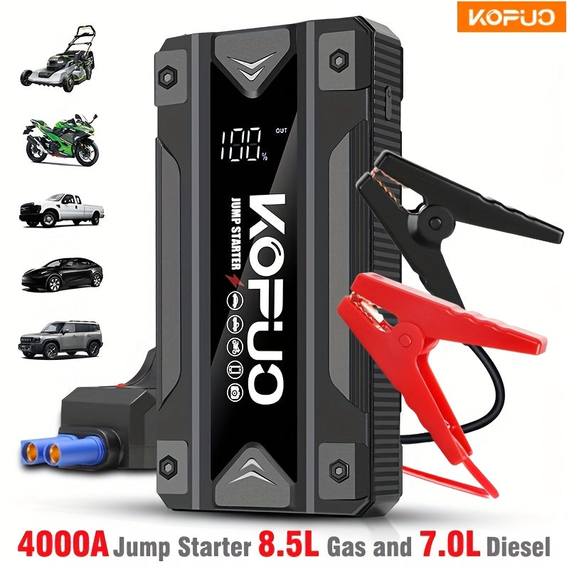 KOPUO 4000A Avviatore Portatile per Auto Strumento Professionale Batteria 12V