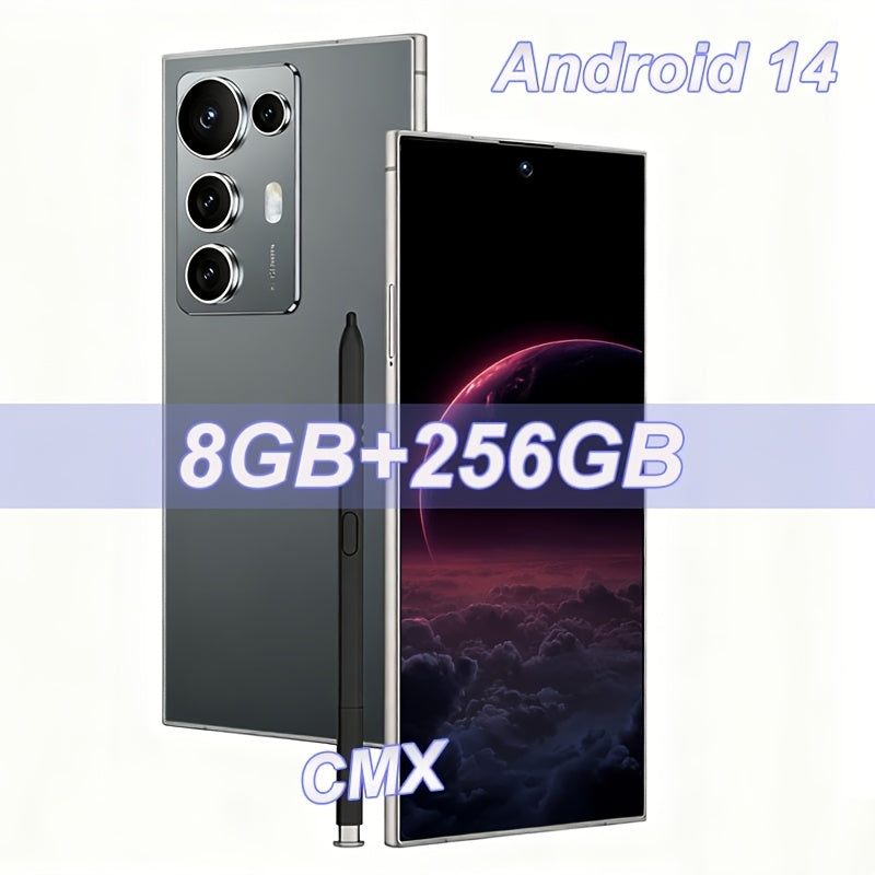 S25 Ultra 2025 14 Smartphone, 6.8" 8GB RAM + 256GB Storage, Sharp HD Front/Rear Cameras