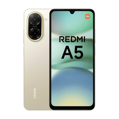 Xiaomi Redmi A5 Smartphone 3+64GB, 5200 mAh Battery, 120 Hz 6.88 Inch Display, 32 MP AI Dual Camera, Octa-Core Processor-Gold