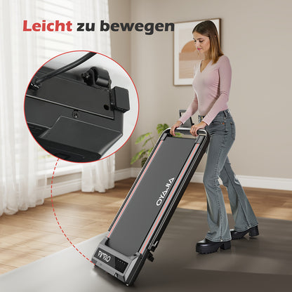 Tapis Roulant Elettrico Silenzioso Pieghevole Regolabile Velocità 12 km/h, LED