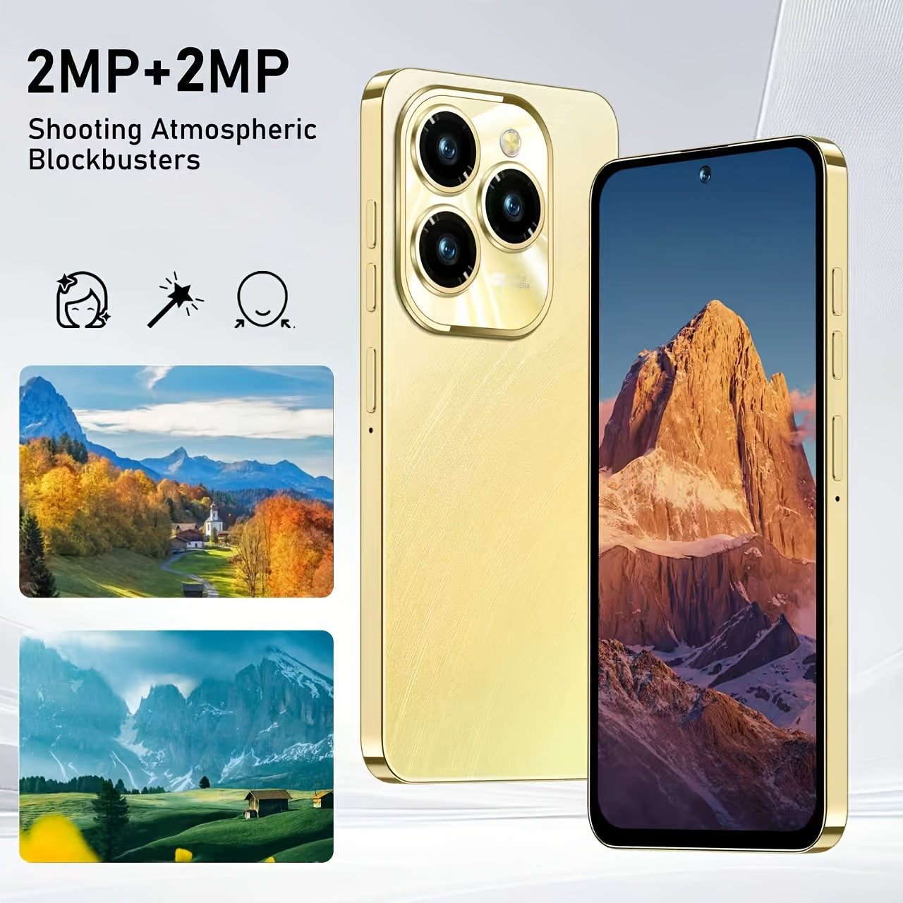 6.5-inch Screen, 2GB RAM+16GB ROM, 2MP+2MP Camera, Dual SIM, Dual Standby, GPS, Android 8.1 System, ASTARRY X5 Pro