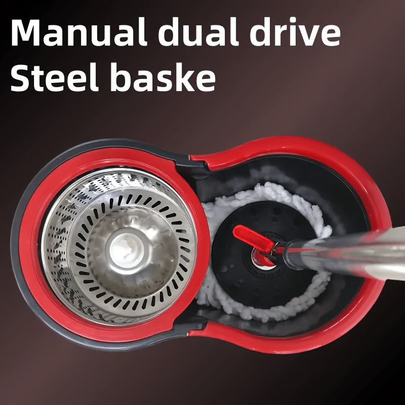 Rotating Mop and Bucket Set, 360° Rotating Mop Bucket System