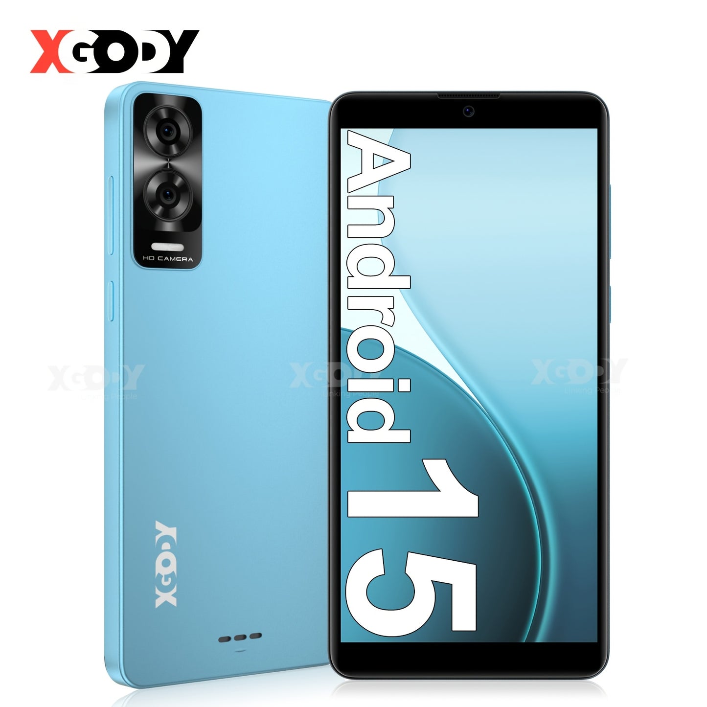 XGODY Android 15 Smartphone | 6.0" Touch Screen, 7GB RAM+32GB ROM, 4G LTE Dual SIM, Octa-Core Processor, 5MP+8MP Camera, Face Unlock, 3500mAh Battery