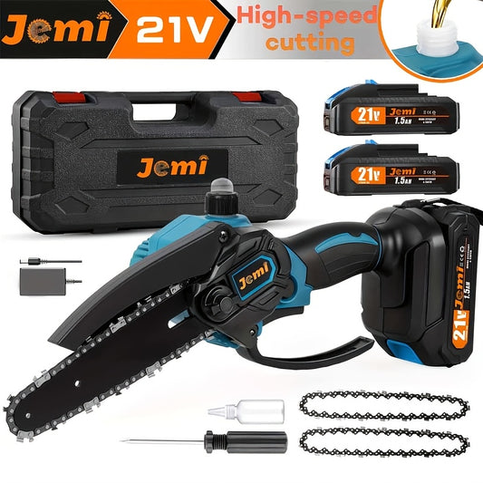 Mini Cordless Chainsaw for Pruning 2x5000 mAh, 6 Inch 880W Wood Cutting