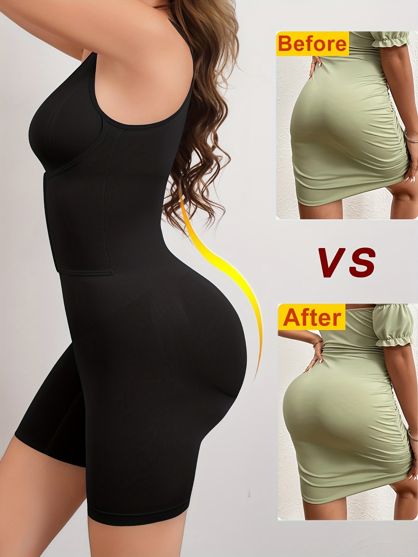 Seamless Double-Layer Compression Bodysuit – 3D Bust Lift & High-Support Tummy Control Shapewear