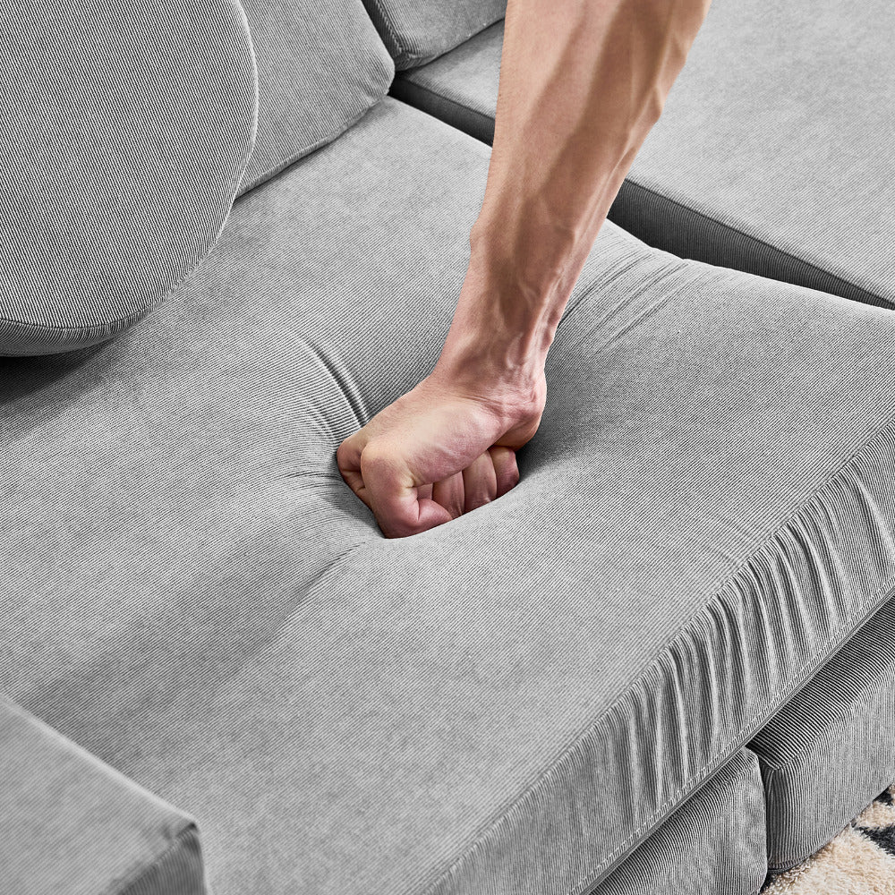 A 14pcs Modular Sofa Set That Can Be Reconfigured, Featuring Adjustable Layouts And Comfortable Gray Foam Material, Suitable for Living Rooms And Bedrooms