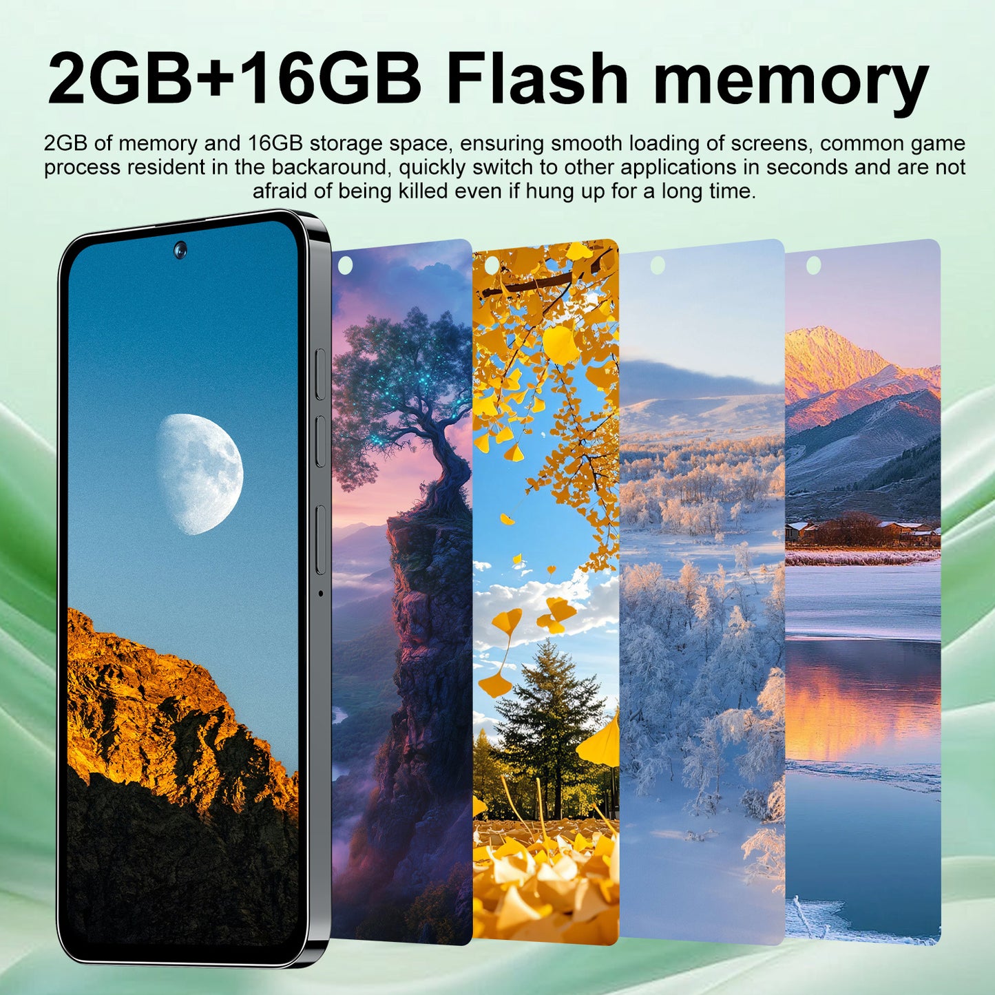 Dual SM dual standby, GPS, latest smartphone 3G network, 2GB RAM+16GB, 2MP+5MP, Android 8.1