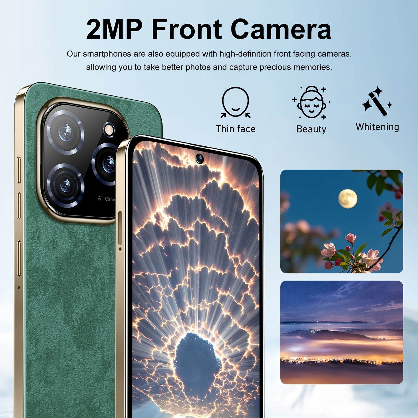 Android 8.1 Smartphone | 2Gb Ram+16Gb Storage, Dual Sim, 6.5 Inch Screen, Battery, 2Mp Front Camera, Gps, Wi-Fi, Type-C Charging