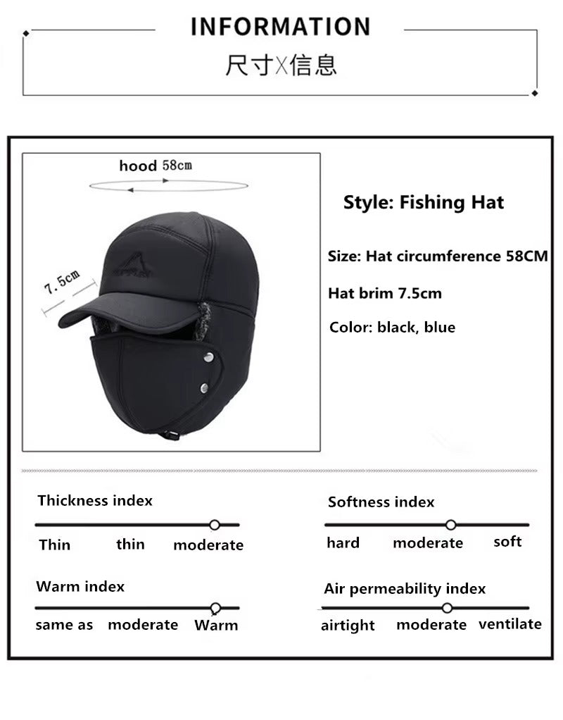 WRELS Cappello Invernale in Pelliccia Sintetica con Visiera - Caldo e Morbido. TK