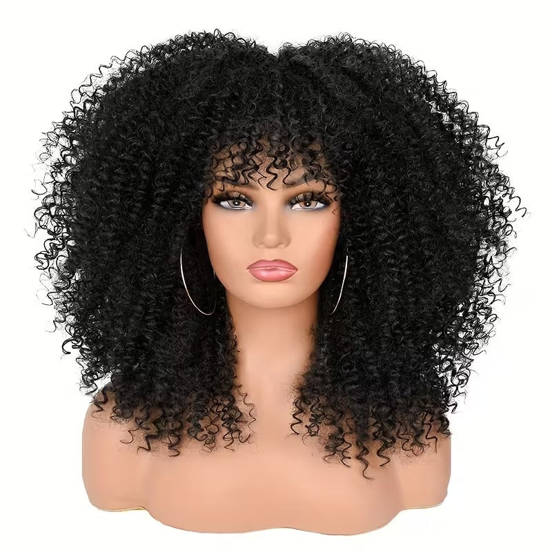 Libera tutto il fascino del volume afro con la nostra Parrucca Riccia e Crespa "Bomba Afro" da 40 cm. TK