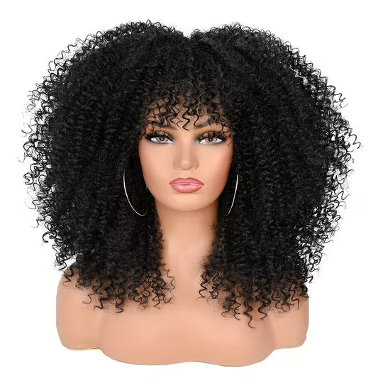 Libera tutto il fascino del volume afro con la nostra Parrucca Riccia e Crespa "Bomba Afro" da 40 cm. TK