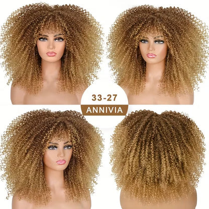 Libera tutto il fascino del volume afro con la nostra Parrucca Riccia e Crespa "Bomba Afro" da 40 cm. TK