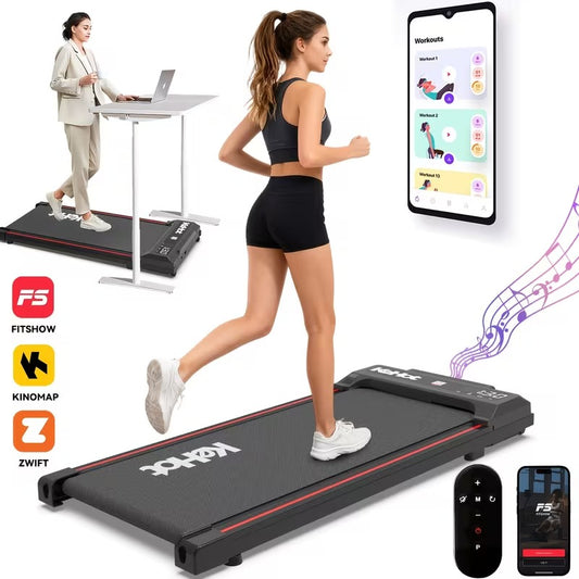 Silent Folding Electric Treadmill, Adjustable Speed 12 km/h, LED Kehot