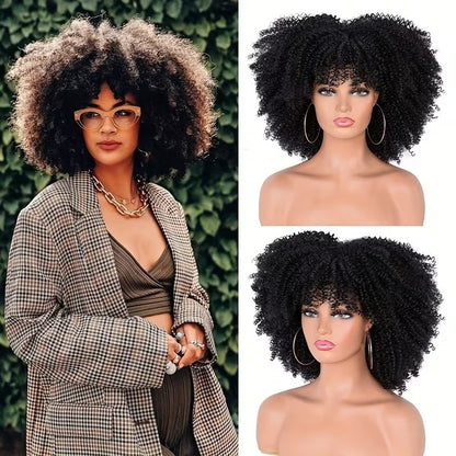Libera tutto il fascino del volume afro con la nostra Parrucca Riccia e Crespa "Bomba Afro" da 40 cm. TK