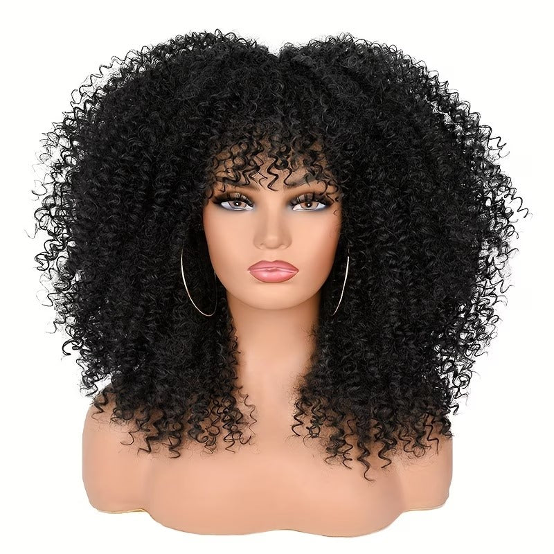 Libera tutto il fascino del volume afro con la nostra Parrucca Riccia e Crespa "Bomba Afro" da 40 cm. TK