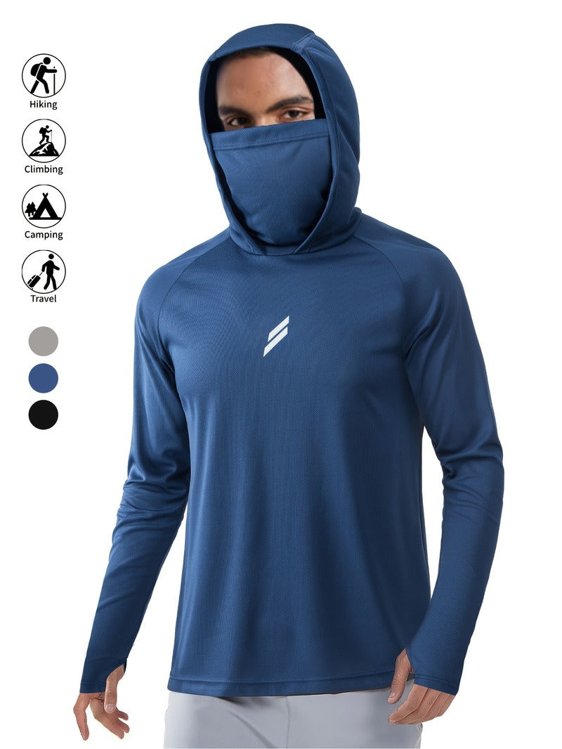 Maglia da Pesca con Cappuccio e Maschera Uomo - Traspirante. TK