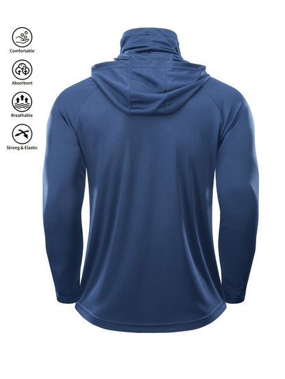 Maglia da Pesca con Cappuccio e Maschera Uomo - Traspirante. TK