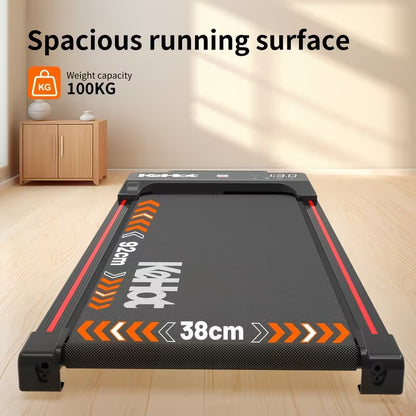 Silent Folding Electric Treadmill, Adjustable Speed 12 km/h, LED