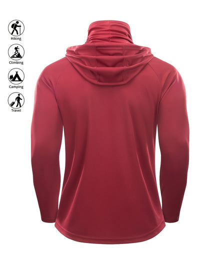 Maglia da Pesca con Cappuccio e Maschera Uomo - Traspirante. TK