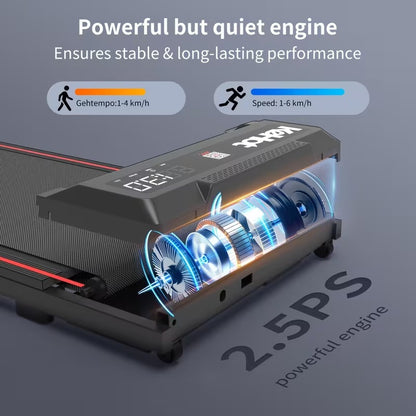 Silent Folding Electric Treadmill, Adjustable Speed 12 km/h, LED Kehot