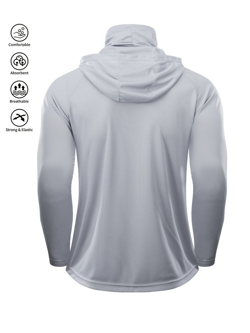 Maglia da Pesca con Cappuccio e Maschera Uomo - Traspirante. TK