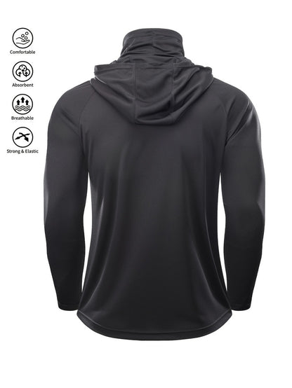 Maglia da Pesca con Cappuccio e Maschera Uomo - Traspirante. TK